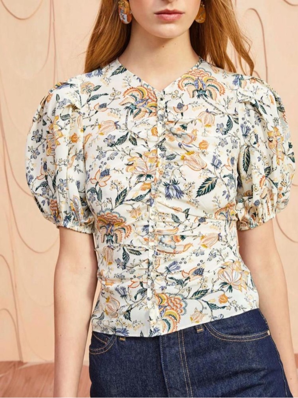 ULLA JOHNSON Elise Blouse Gardenia 16